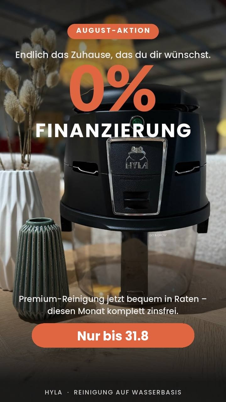 HYLA August-Aktion – 0% Finanzierung